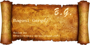 Bagosi Gergő névjegykártya